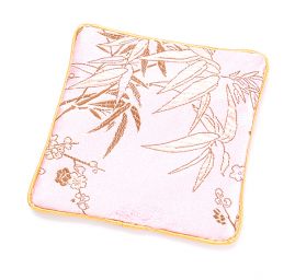 Elegantní brokátová taštička pastel růžová květy