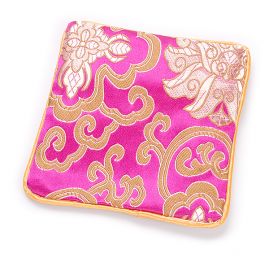 Elegnantí brokátová taštička fuchsie ornament