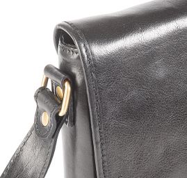 Kožená kabelka černá pánský styl