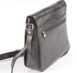 Kožená kabelka černá pánský styl