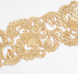 Porta stuha vzdušná výšivka zlatá