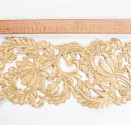 Porta stuha vzdušná výšivka zlatá