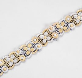 Krajka lem výšivka na organze barevná