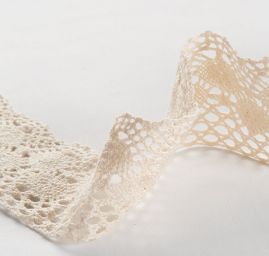 Krajka hrubá smetanová se vzorem