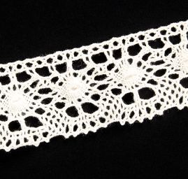 Krajka hrubá lem béžová