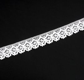Krajka hrubá bílá se vzorem