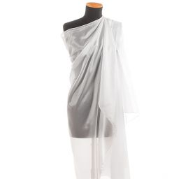Hedvábný šál jednobarevný bílý