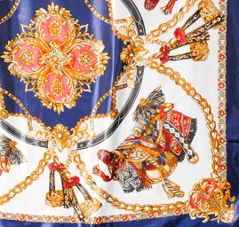 Šátek hedvábí/viskoza tmavě modrý