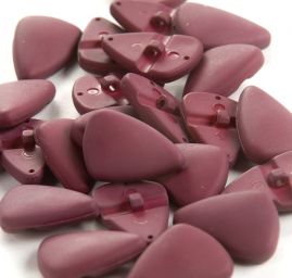 Knoflík plastový s krčkem trojúhelník vínový