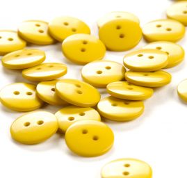 Knoflík plastový kulatý  olivový 24"