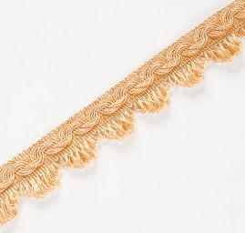 Oděvní prýmek s třásněmi světle zlatý