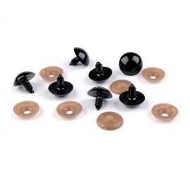 Bezpečnostní oči s pojistkou Ø20 mm černé