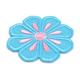 Nažehlovačka/samolepka modrý květ