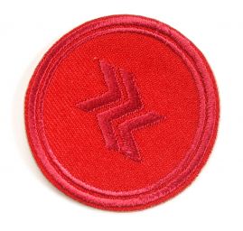 Nažehlovačka/samolepka kruh červená