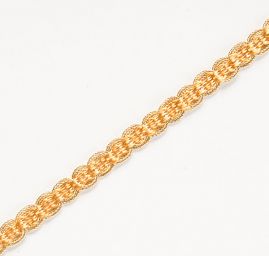 Prýmek leonský řetízek protkaný lesklou nití starozlatý