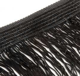 Třásně se zdobným lemem černé 14cm