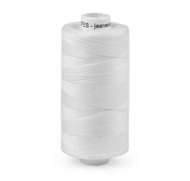 Nitě jeans 30×3 tex, 100% PES, návin 200 m, bílá