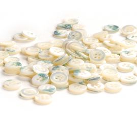 Knoflík perleťový košilový slonová kost 14"