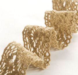 Krajka hrubá lem režná