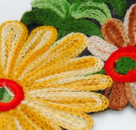 Stuha porta řetízková výšivka květy 