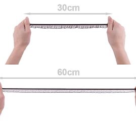 Krajková guma pruženka ozdobná volánky bílá