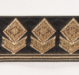 Stuh žakárová geometrický vzor černá