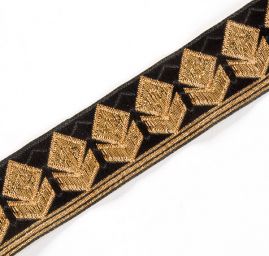 Stuh žakárová geometrický vzor černá
