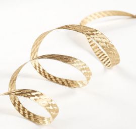 Stuha žakárová s drobným geometrickým vzorem