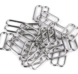 Prádlový posunovač oděvní kov 10 mm stříbrný