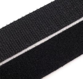 Suchý zip oboustranný černý 10 mm