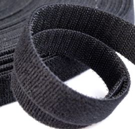 Suchý zip oboustranný černý 10 mm