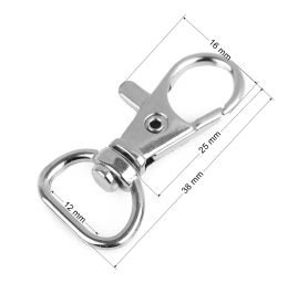 Karabina kov průvlak 12 mm staromosaz