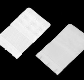 Prodloužení obvodu podprsenky šíře 40mm trojřadé 3x3 na gumě bílé