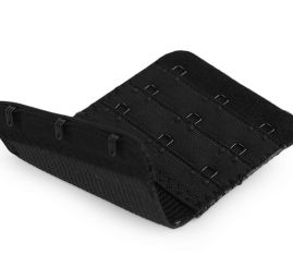 Prodloužení obvodu podprsenky šíře 40mm trojřadé 3x3 na gumě černé