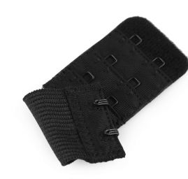 Prodloužení k podprsence šíře 30mm dvouřadé 2x3 na gumě černé