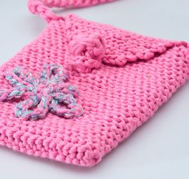 Taška malá motiv vážky růžová