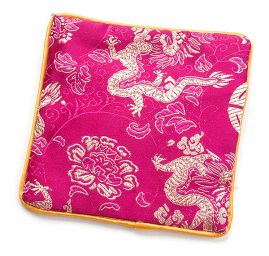 Elegantní brokátová taštička draci fialová