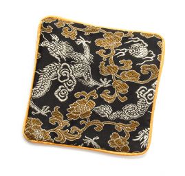 Elegantní brokátová taštička draci černá