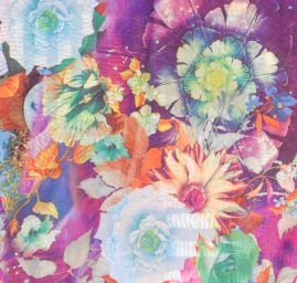 Saténová šála se vzorem mozaiky