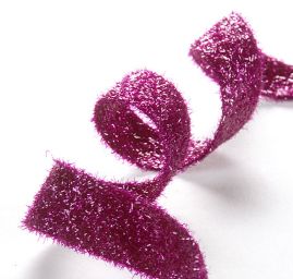 Stuha oboustranná lesk vlas fialová