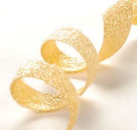 Stuha oboustranná lesk vlas smetanová