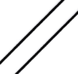 Guma prádlová kulatá měkká 2mm černá