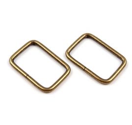 Průvlek rámeček vsuvka kov 20x13 mm staromosaz
