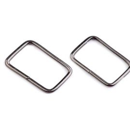 Průvlek rámeček vsuvka kov 20x13 mm nikl černý