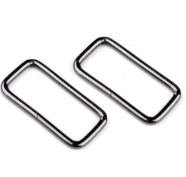 Průvlek rámeček vsuvka kov 32x13 mm nikl černý