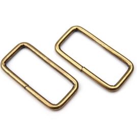 Průvlek rámeček vsuvka kov 32x13 mm staromosaz