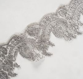 Krajka lem stříbrný