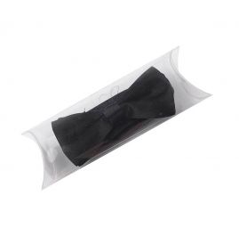 Motýlek saténový 5x10 cm černý