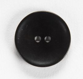Knoflík plastový dvoudírkový černý mat malý