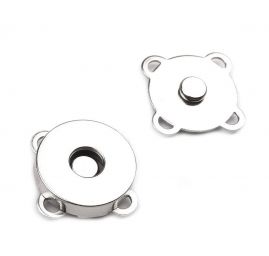 Magnetické zapínání našívací 18 mm NIKL stříbrná